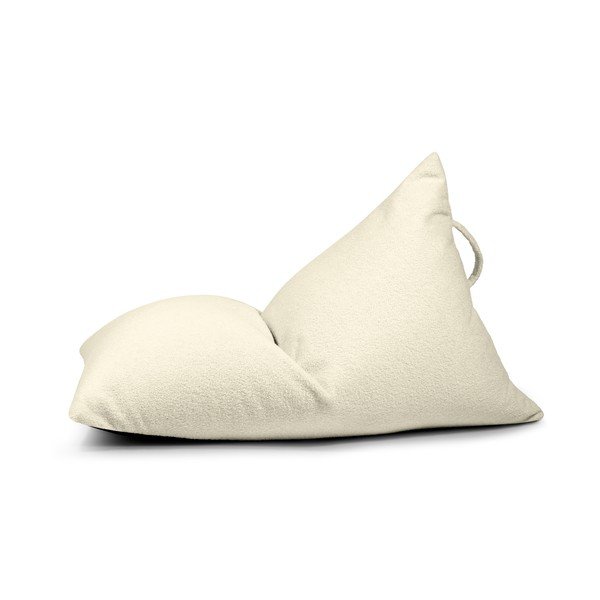 Fotoliu puf pentru copii crem cu tapițerie din țesătură bouclé Razzy – SLOWDOWN