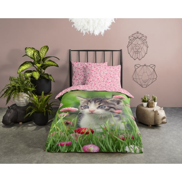 Lenjerie de pat pentru copii din bumbac  140x200 cm – Good Morning-image-1