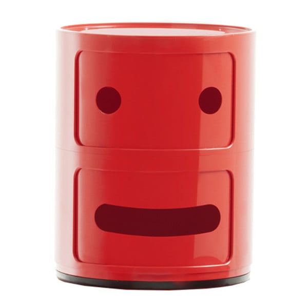  Container cu 2 sertare Kartell Componibili Grin, roșu