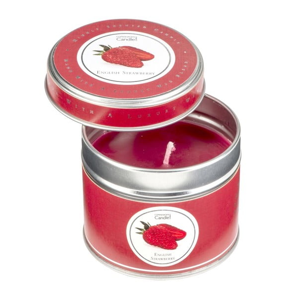 Lumânare parfumată în cutie Copenhagen Candles English Strawberry, 32 ore