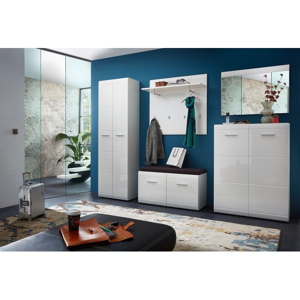 Cuier de perete alb cu raft Adana – Germania-image-1