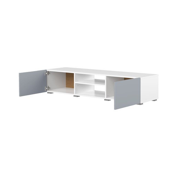 Comodă TV alb-gri 140x31 cm Podium – TemaHome-image-3