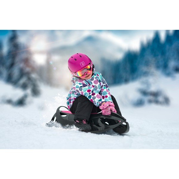 Sanie pentru zăpadă Gizmo Neon Grip monster, negru - roz-image-1