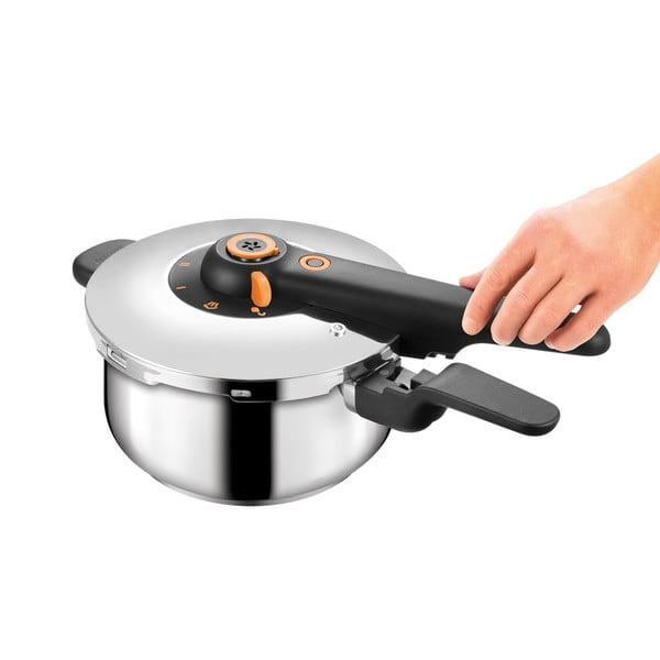 Oală sub presiune din oțel inoxidabil 4 l adecvată pentru plita cu inducție SmartClick – Tescoma-image-1