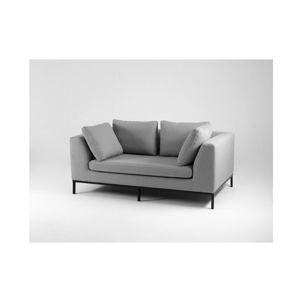 Canapea 2 locuri Custom Form Ambient, negru - alb-image-1