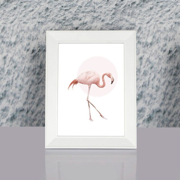 Imagine înrămată Dekorjinal Pouff Focused to Flamingo, 23 x 17 cm