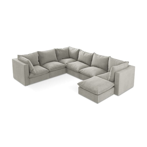 Colțar gri deschis (cu colț pe partea stângă/în formă de "U") Manao – Makamii-image-1