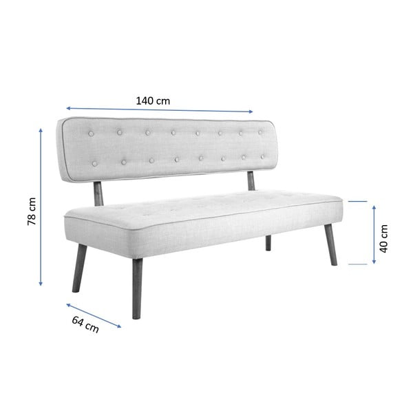 Bancă gri Westwood – Balcab Home-image-4