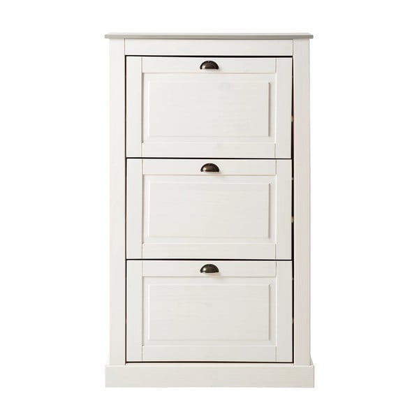 Pantofar alb cu deschidere înclinată din lemn de pin Toby – Støraa-image-2