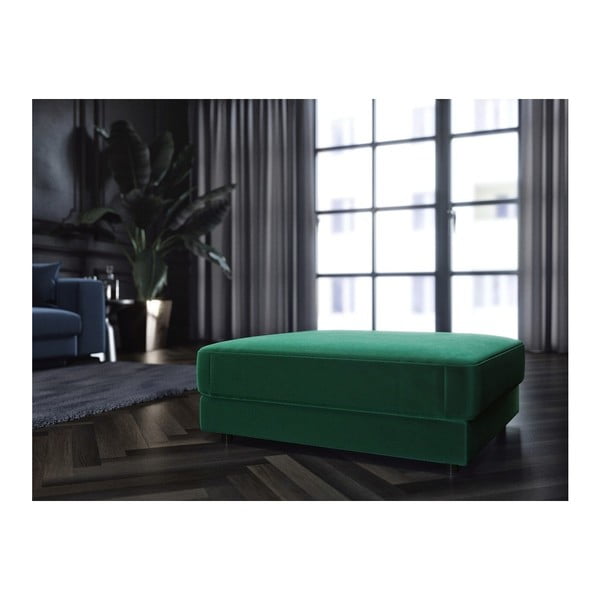 Taburet din catifea devichy Laure, 112 x 60 cm, gri închis-image-3