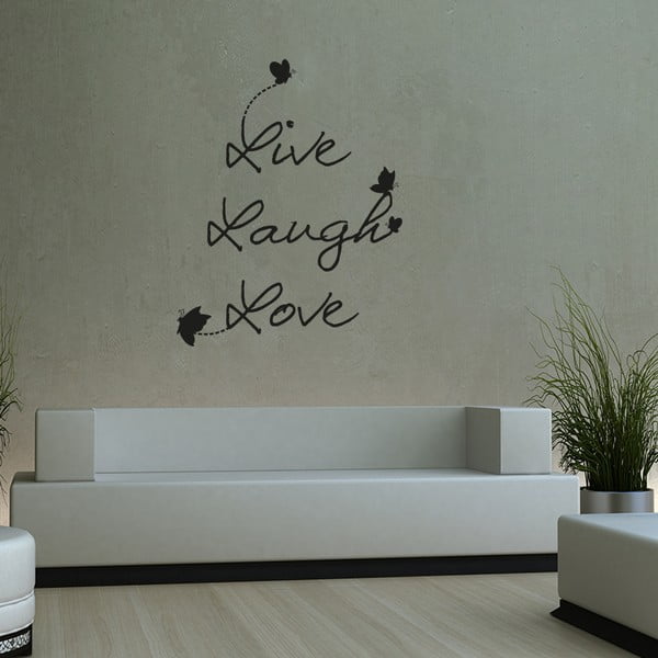 Autocolant Ambiance Live Laugh Love, 55 x 45 cm
