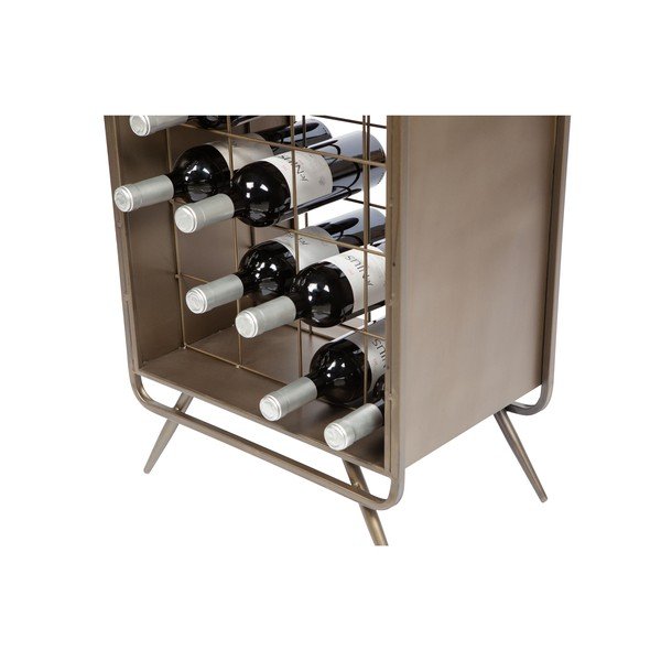 Dulap vinotecă auriu din metal număr sticle 16, 46x118 cm Vadim - WOOOD-image-4