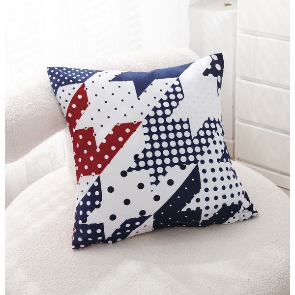 Lenjerie de pat din microsatin roșu-albastru pentru pat de o persoană cu 3 piese 140x200 cm James – My House-image-1