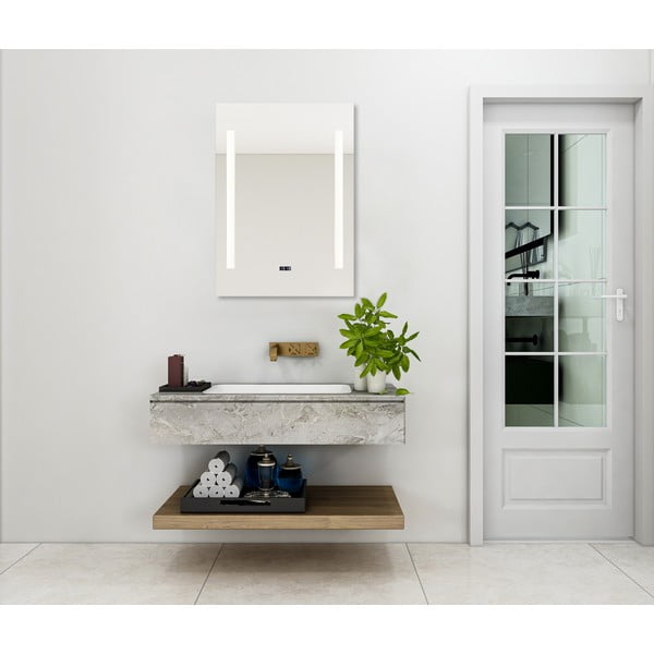 Oglindă de perete cu led 50x70 cm Ilona – Mirrors and More-image-1