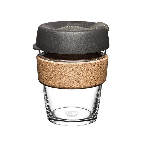 Cană de voiaj neagră/maro 340 ml Brew Cork Nitro M – KeepCup