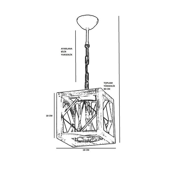 Lustră maro cu abajur din lemn/cu abajur din metal Zikzak Cam – Opviq lights-image-2