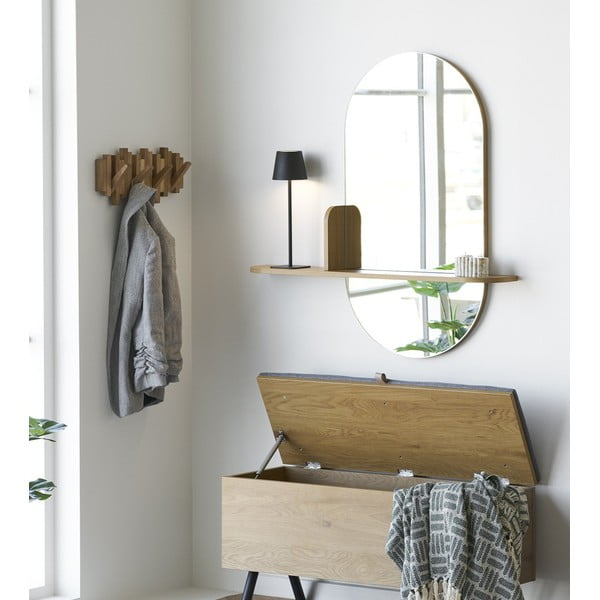 Oglindă de perete cu raft 92x94,5 cm Barco – House Nordic-image-1