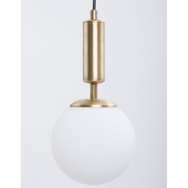 Lustră alb-auriu cu abajur din sticlă ø 15 cm Monera – Squid Lighting-image-1