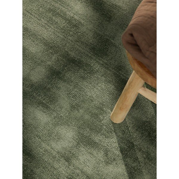 Covor verde țesut manual rotund din viscoză ø 150 cm Noemi – Vikosa-image-4