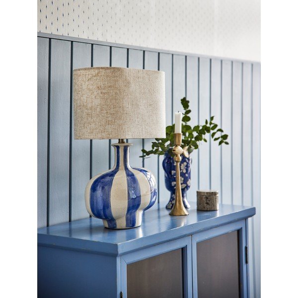 Veioză din ceramică cu abajur textil (înălțime 46 cm) Alida – Bloomingville-image-3