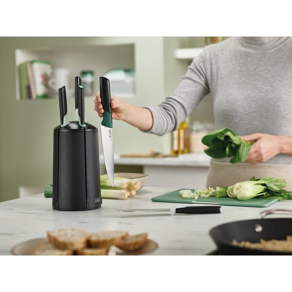 Set de cuțite cu suport rotativ din oțel inoxidabil 5 buc. Elevate – Joseph Joseph-image-2