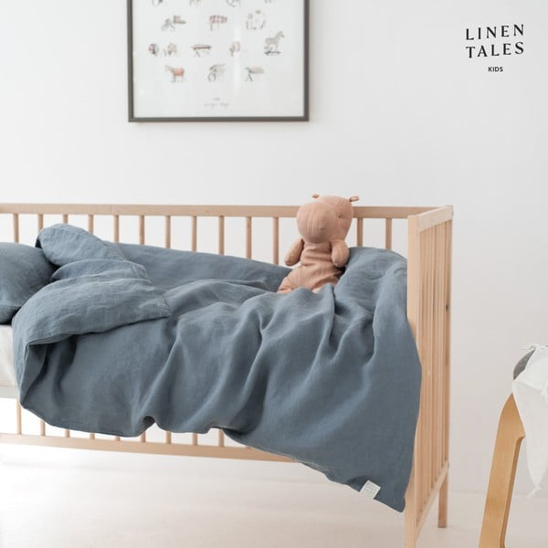 Lenjerie de pat pentru copii din in pentru pat de o persoană 140x200 cm – Linen Tales-image-2