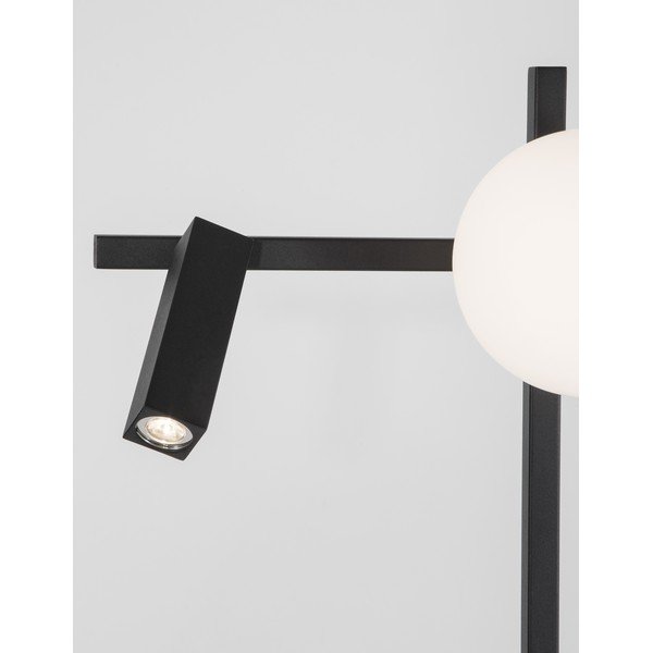 Lampadar alb/negru LED cu structură flexibilă din metal cu abajur din sticlă (înălțime 150 cm) Joline – Nova Luce-image-3