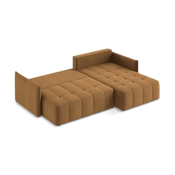 Colțar teracotă extensibil/cu spațiu de depozitare (cu colț pe partea dreaptă/cu șezlong) Moku – Makamii-image-4