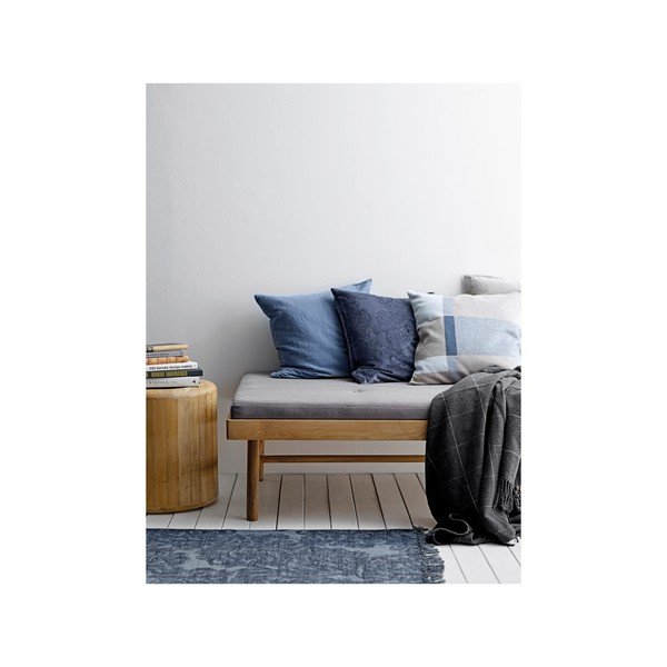 Pled cu amestec din lână Södahl Ella, negru, 130 x 170 cm-image-2