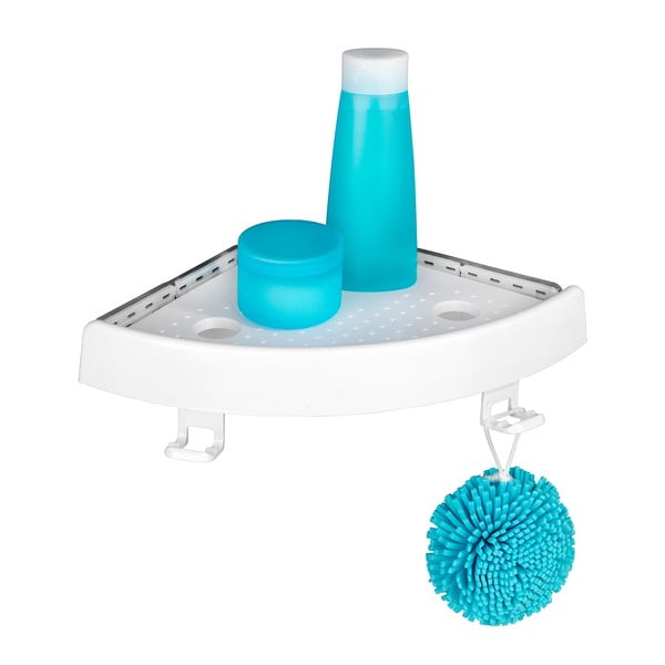 Raft pentru baie alb de colț autoadeziv din plastic Quick-Fit – Allstar