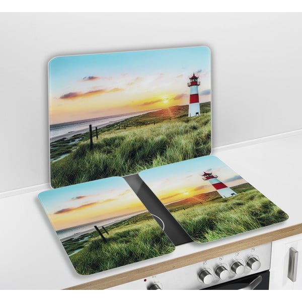 Protecție din sticlă temperată pentru peretele de lângă aragaz 50x56 cm Lighthouse - Maximex-image-2