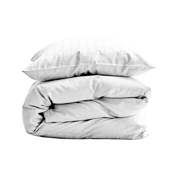 Lenjerie de pat albă din damasc pentru pat de o persoană 140x200 cm Clear – Södahl