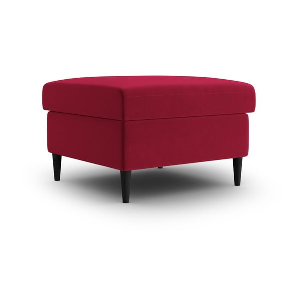 Taburet roșu cu tapițerie din catifea Kyoto – Cosmopolitan Design-image-1