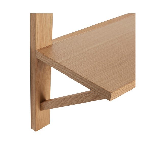 Raft în culoare naturală etajat cu aspect de lemn de stejar 70 cm Triarch – Hübsch-image-2