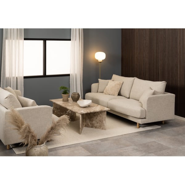 Măsuță de cafea bej din marmură 70x140 cm Vega – Actona-image-3