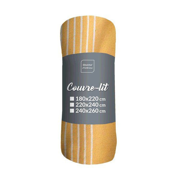 Cuvertură galbenă 240x260 cm Adele – douceur d'intérieur