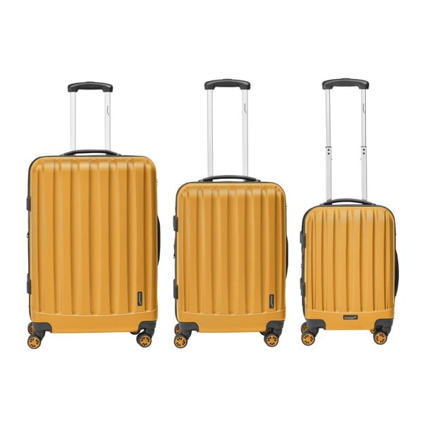 Set 3 trolere Packenger Koffer, portocaliu