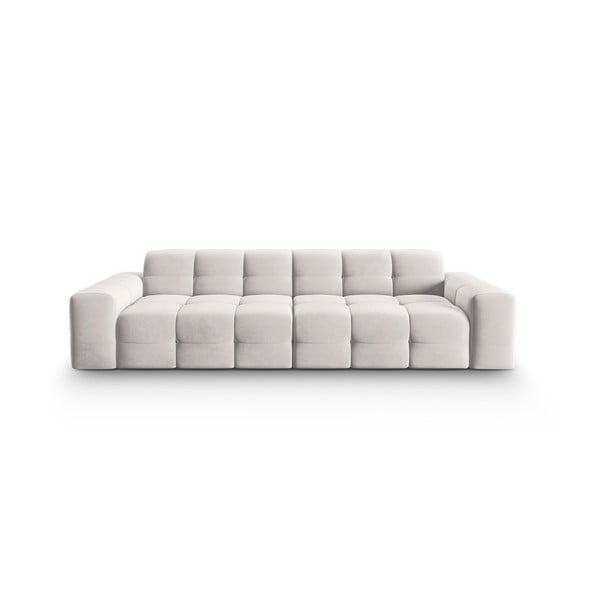 Canapea gri deschis cu tapițerie din catifea 255 cm Kendal – Micadoni Home