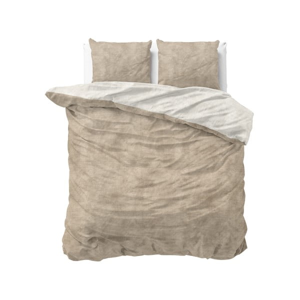 Lenjerie din flanelă pentru pat dublu Sleeptime Washed Cotton, 220 x 240 cm