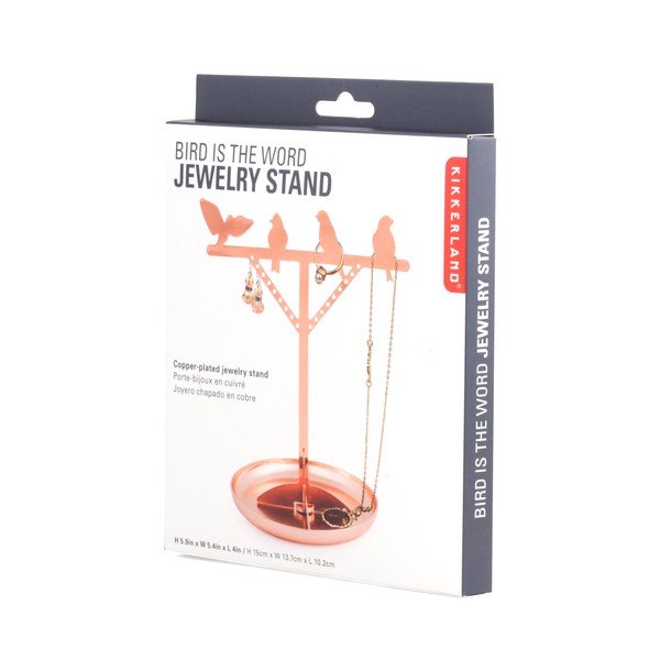 Suport pentru bijuterii Kikkerland Bird, înălțime 20 cm, arămiu-image-2