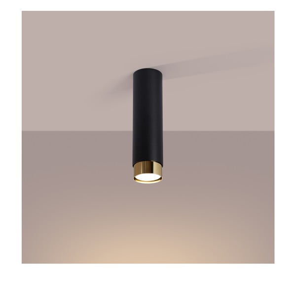 Plafonieră neagră/aurie Crown – Sollux-image-1