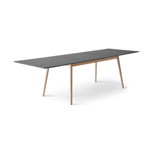 Masă de dining extensibilă cu blat negru cu blat suplimentar 100x210 cm Meza – Hammel Furniture-image-1