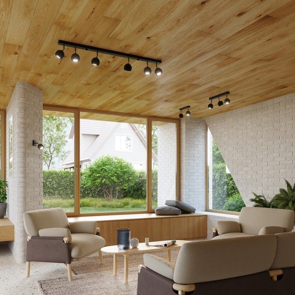 Spot negru 25x25 cm Ollo – Sollux-image-1