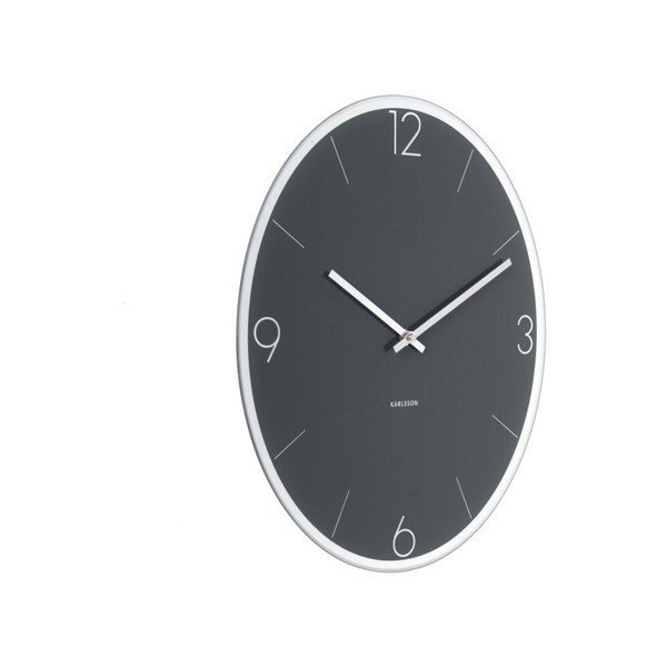 Ceas de perete ETH Elliptical, negru-image-1