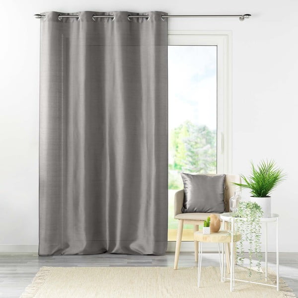 Draperie gri închis din satin 140x240 cm Shana – douceur d'intérieur-image-3