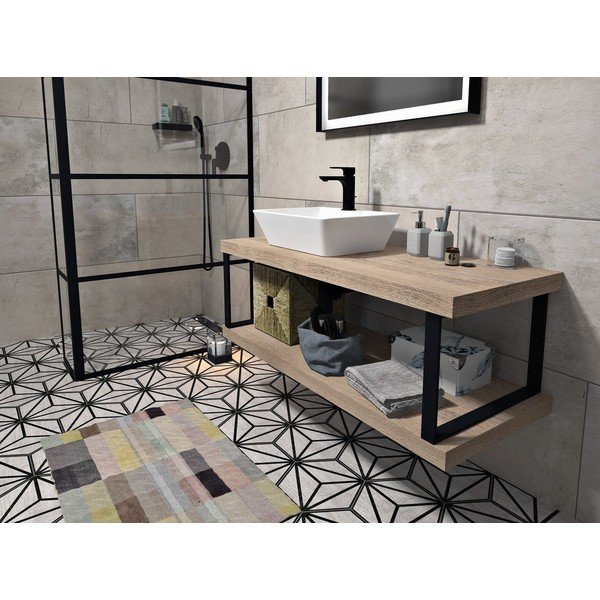 Suport pentru blat negru din oțel 49x4 cm – Sapho-image-1