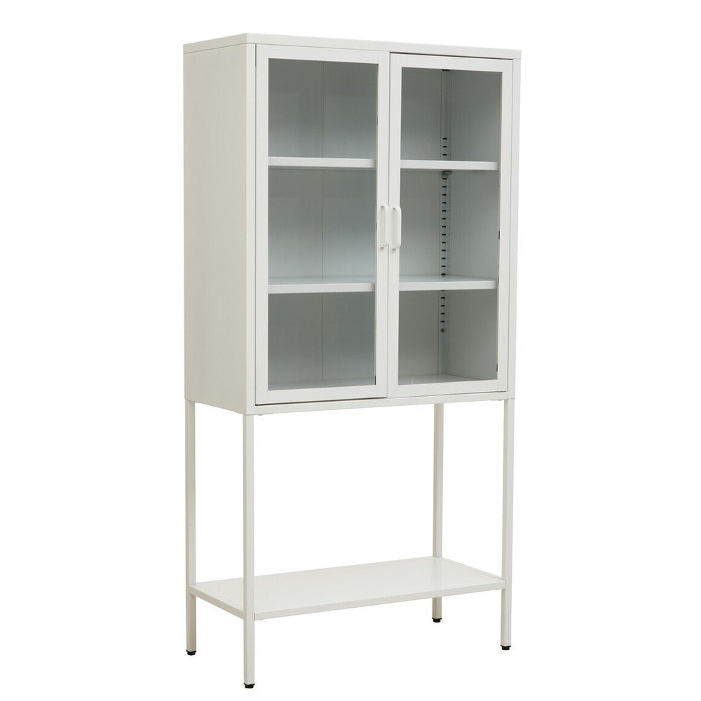 Vitrină albă din oțel 75x150x35 cm Acier – Premier Housewares