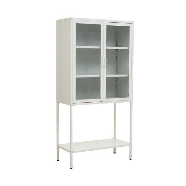 Vitrină albă din oțel 75x150x35 cm Acier – Premier Housewares