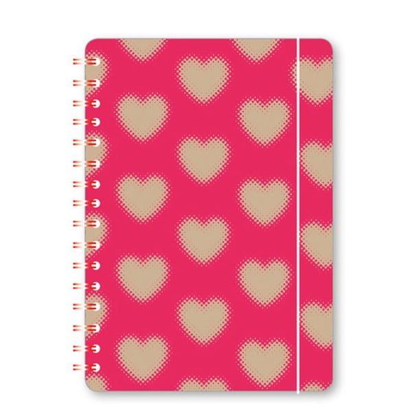 Caiet A6 GO Stationery Hearts, roz