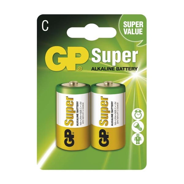 Set 2 baterii alcaline EMOS GP Super C